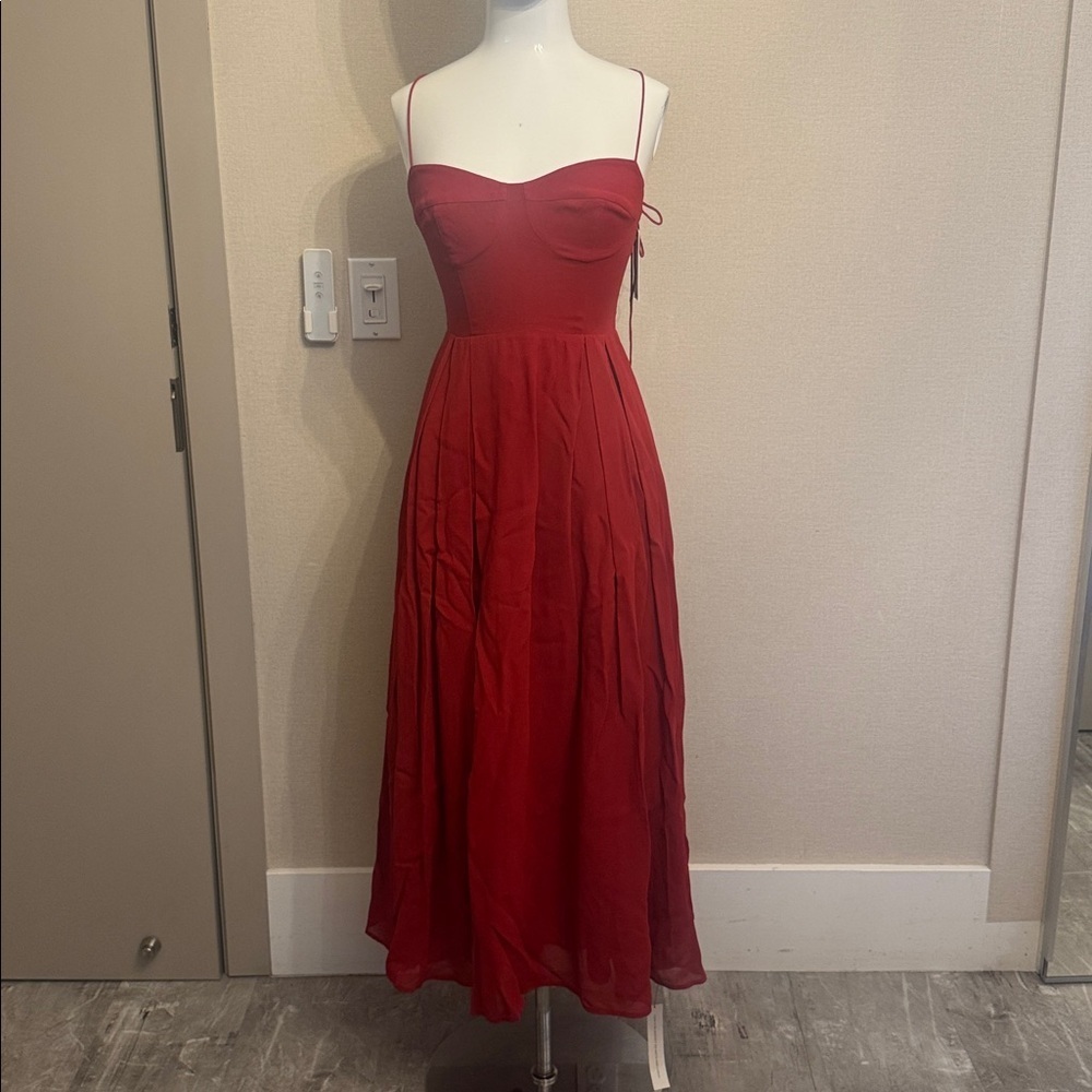 Reformation Jaelyn Dress Red - Size 2